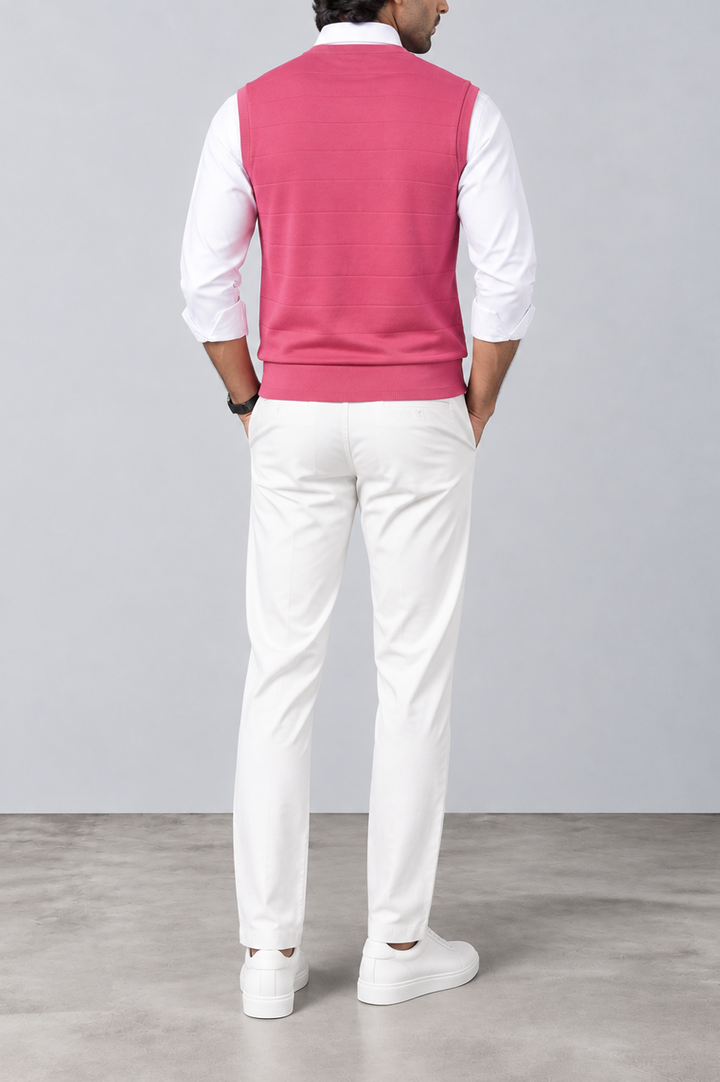 Ribbed V-Neck Sweater Vest