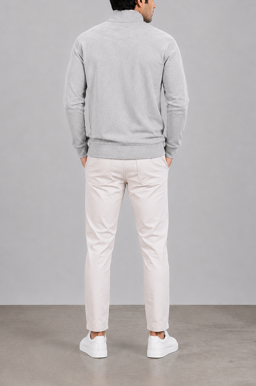 Gray Heather Mock Neck