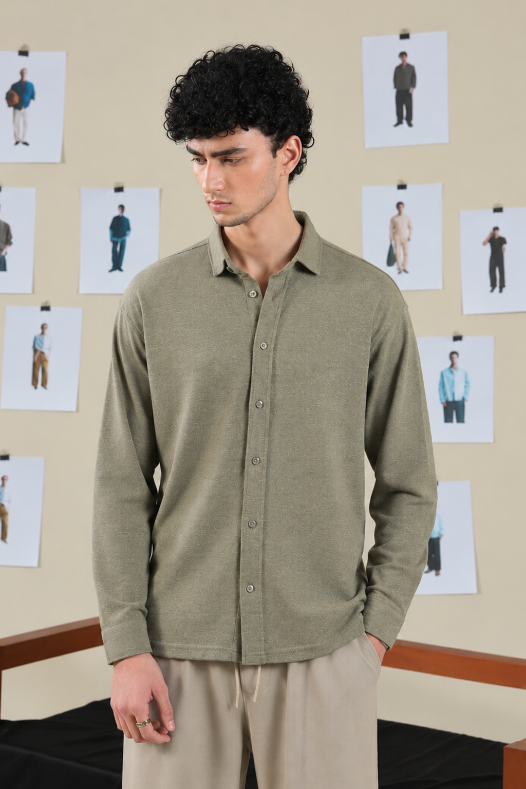 Textured Button-Down