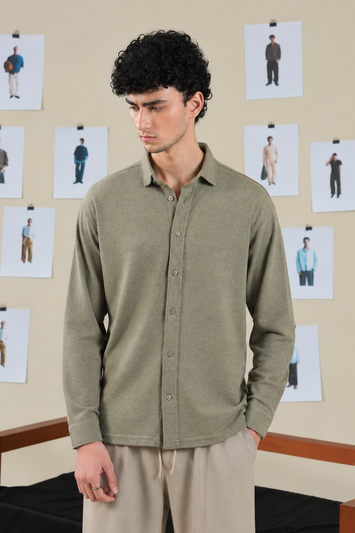 Textured Button-Down