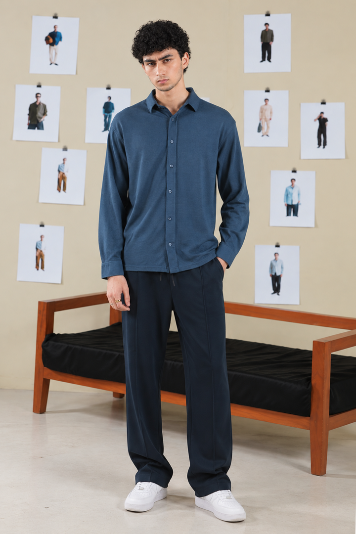 Textured Button-Down
