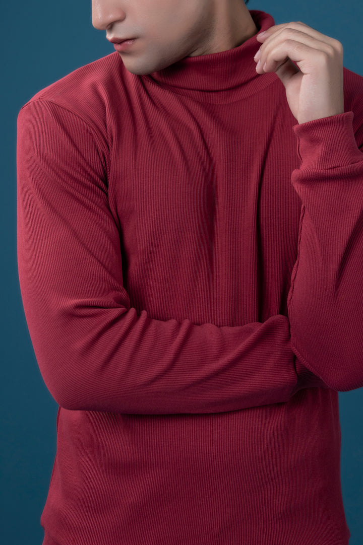 Ribbed Hi-Neck
