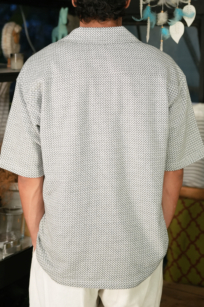 Geometric Resort Collar Shirt