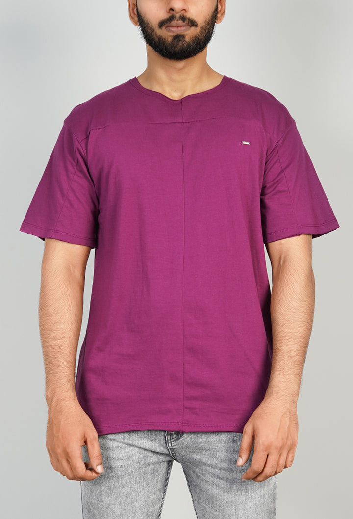 Deep Plum Minimal Detail Tee
