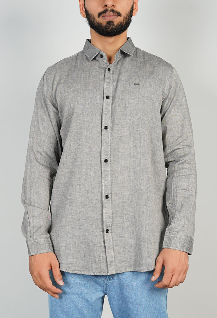 Charcoal Grey Casual Button Down