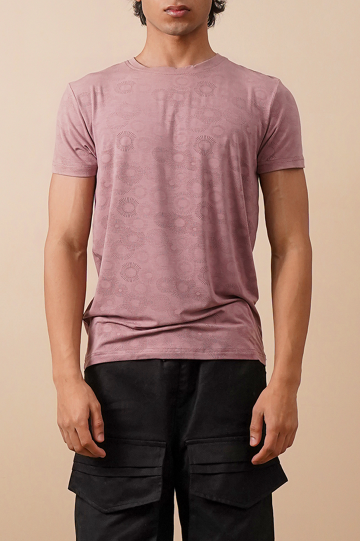 Premium Abstract Print Slim Fit T-Shirt
