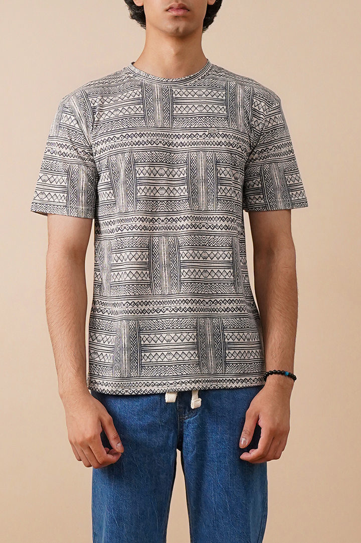 Geometric Print Relax Fit T-Shirt