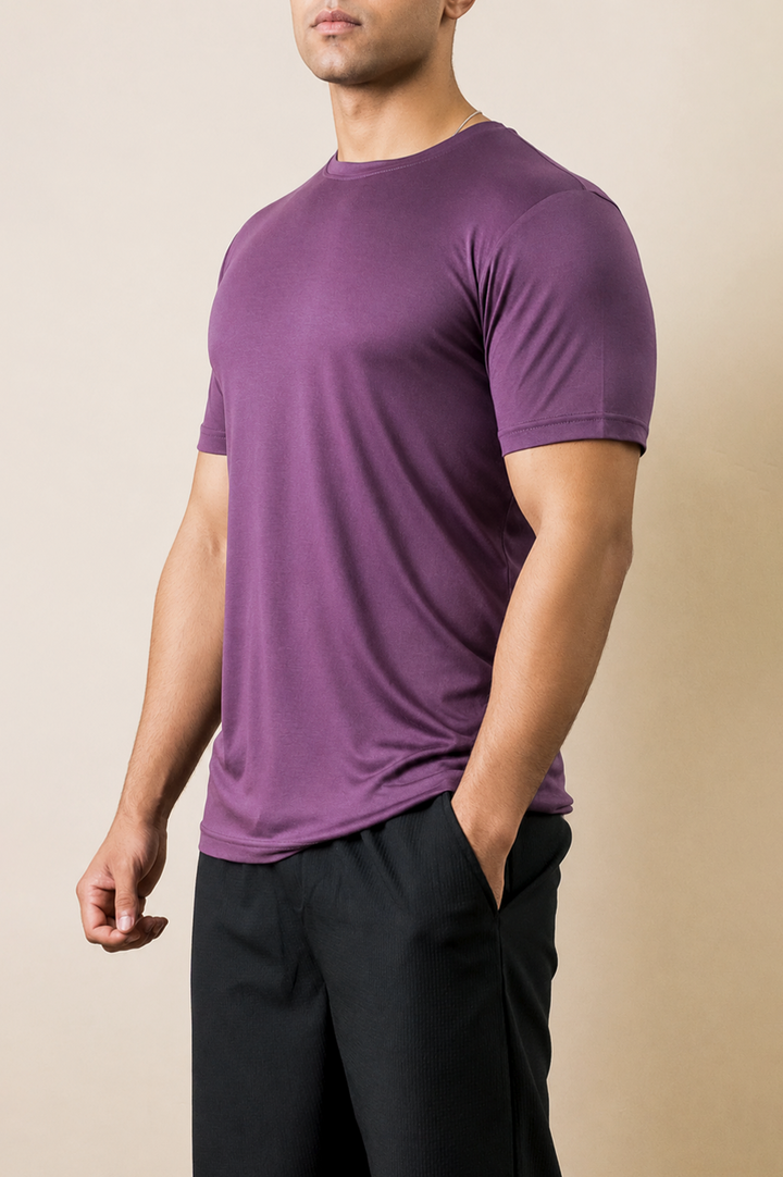 Plum Purple Slim Dri BodyFit Tee