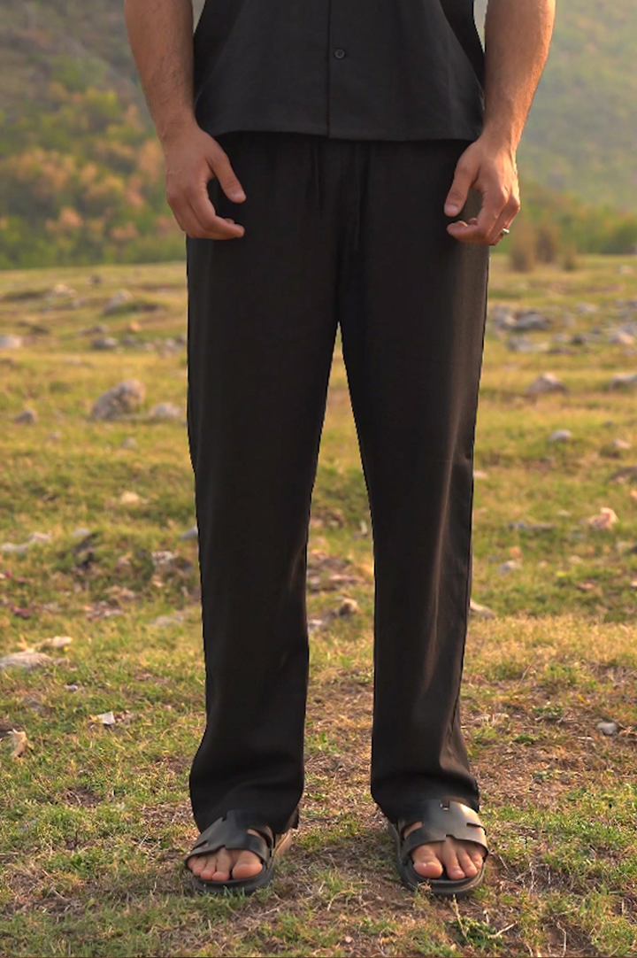 Black Linen Trouser