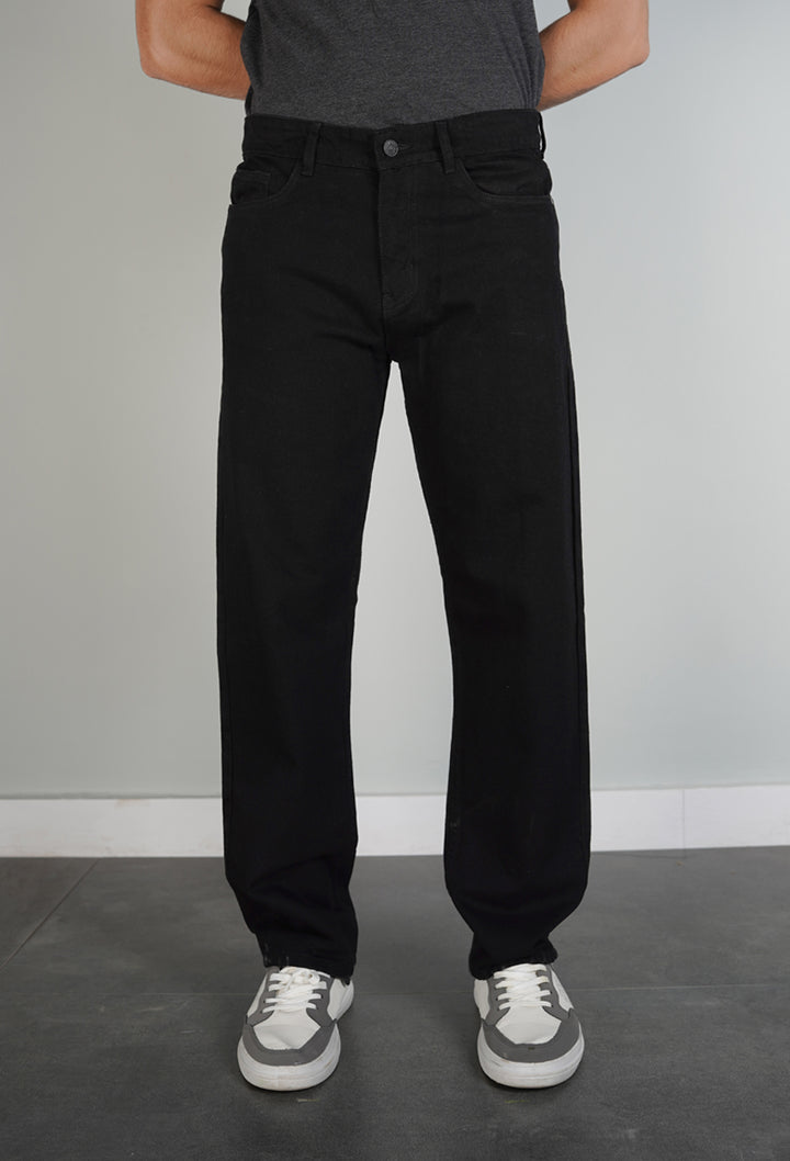 Black Straight Fit Denim Jeans