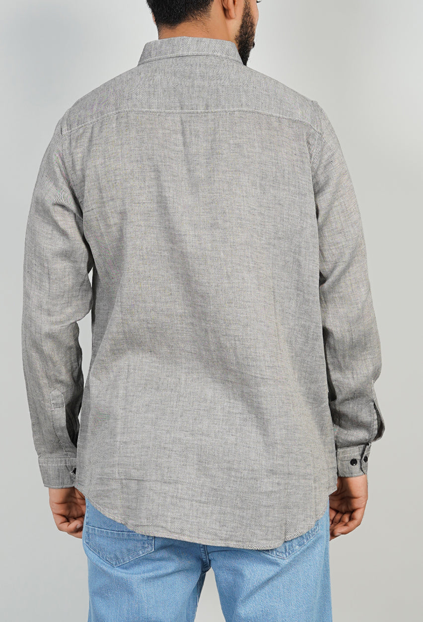 Charcoal Grey Casual Button Down