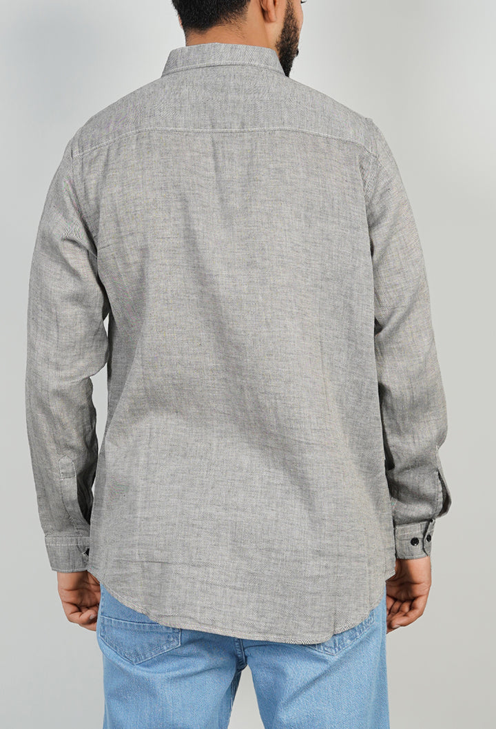 Charcoal Grey Casual Button Down