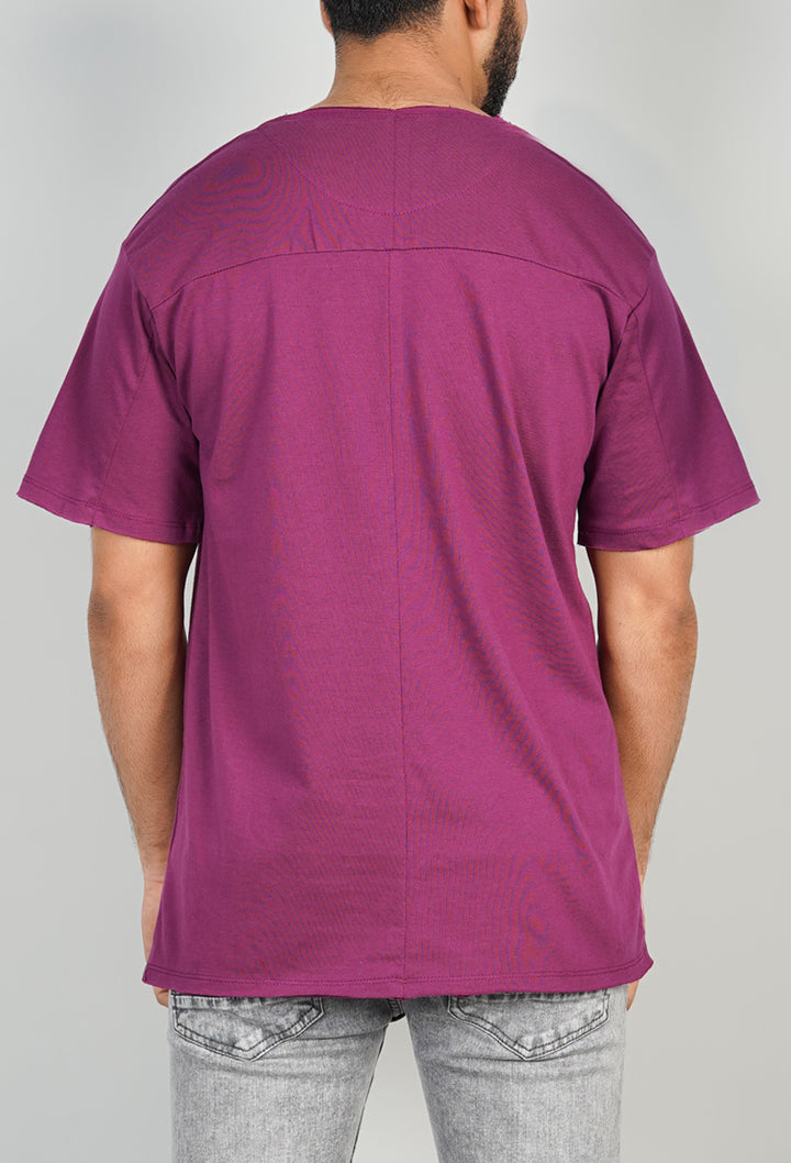 Deep Plum Minimal Detail Tee