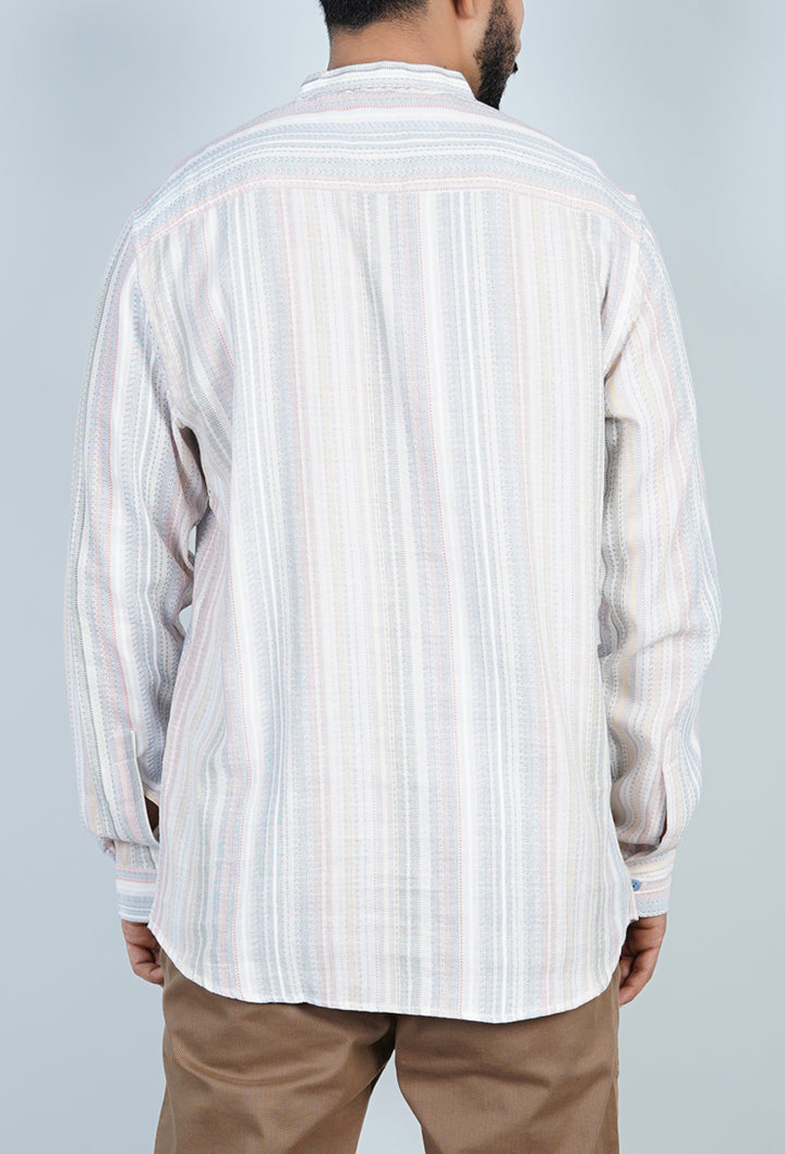 Pastel Striped Kurta Shirt