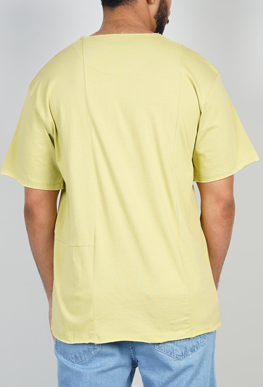 Lemon Yellow Minimalist Pocket Tee