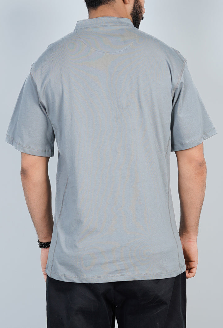 Band Collar Soft Jersey Polo