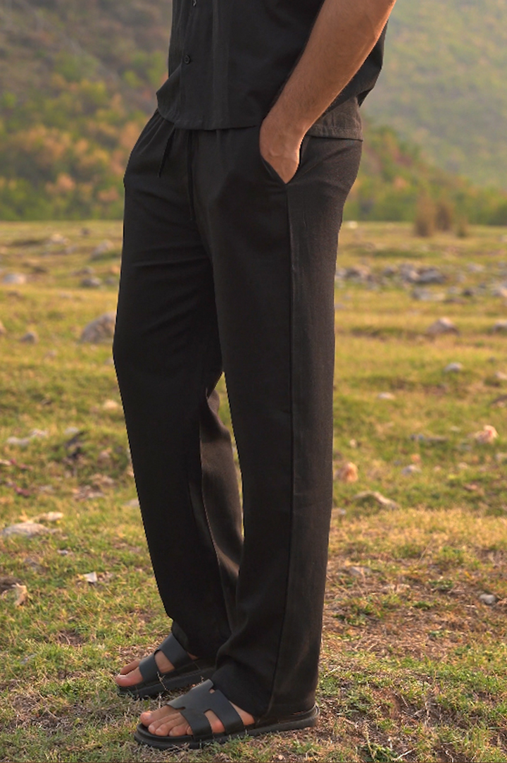 Black Linen Trouser