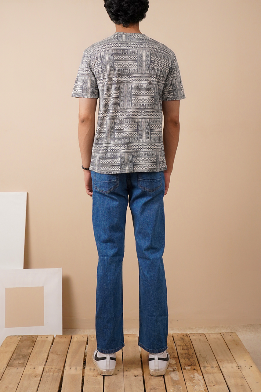 Geometric Print Relax Fit T-Shirt