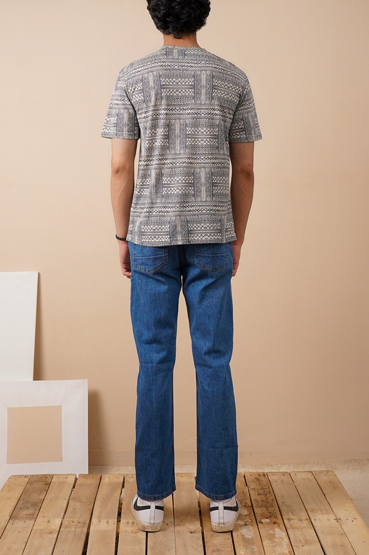 Geometric Print Relax Fit T-Shirt