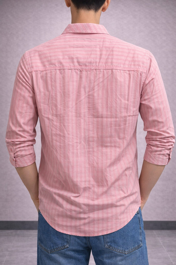 Mens Soft Cotton Casual Shirt 002551-PNK