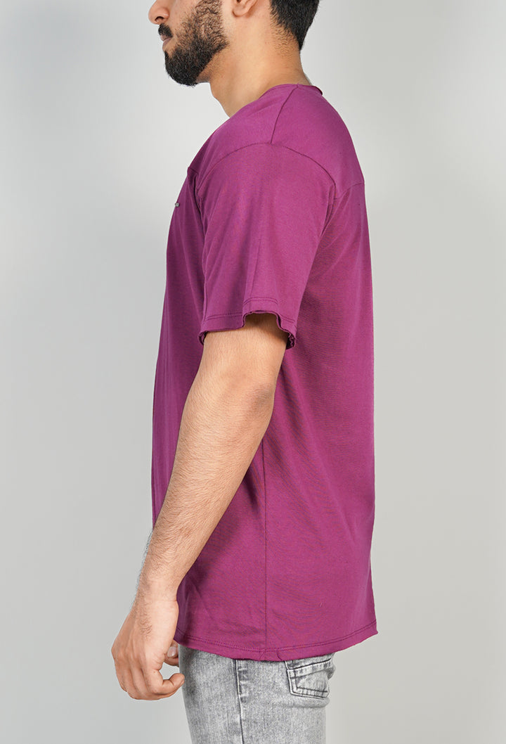 Deep Plum Minimal Detail Tee