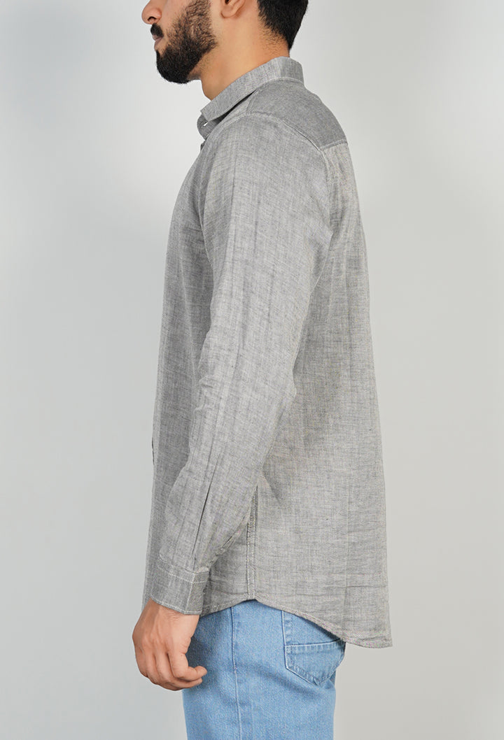 Charcoal Grey Casual Button Down