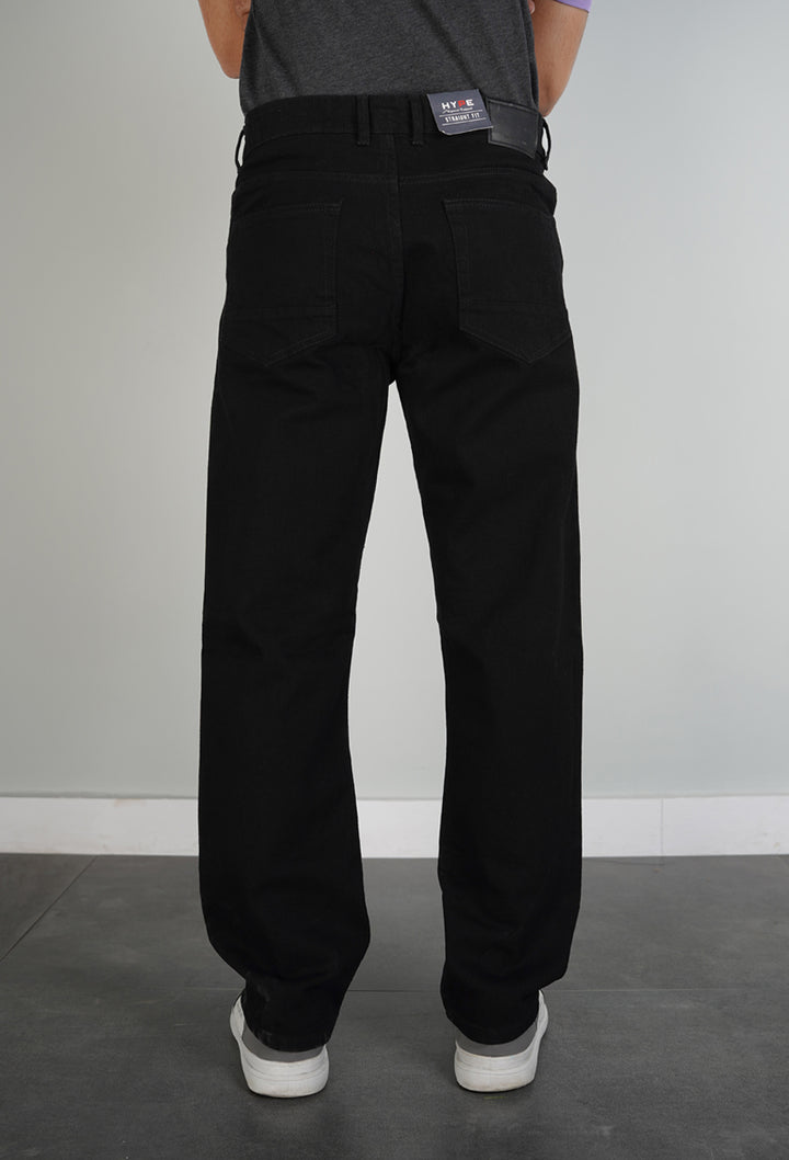 Black Straight Fit Denim Jeans