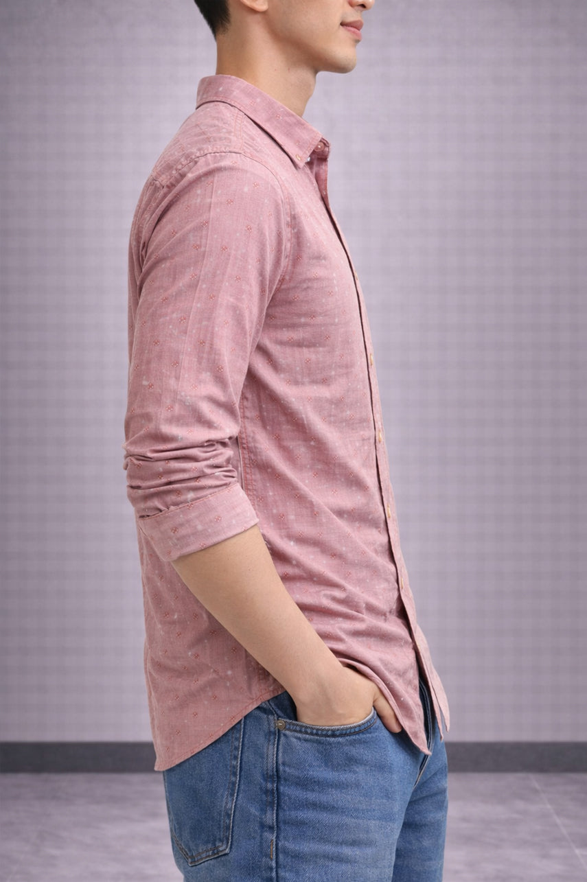 Mens Soft Cotton Casual Shirt 002551-RED