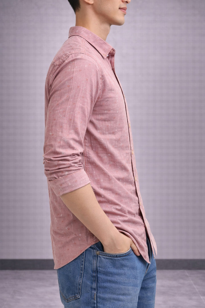 Mens Soft Cotton Casual Shirt 002551-RED