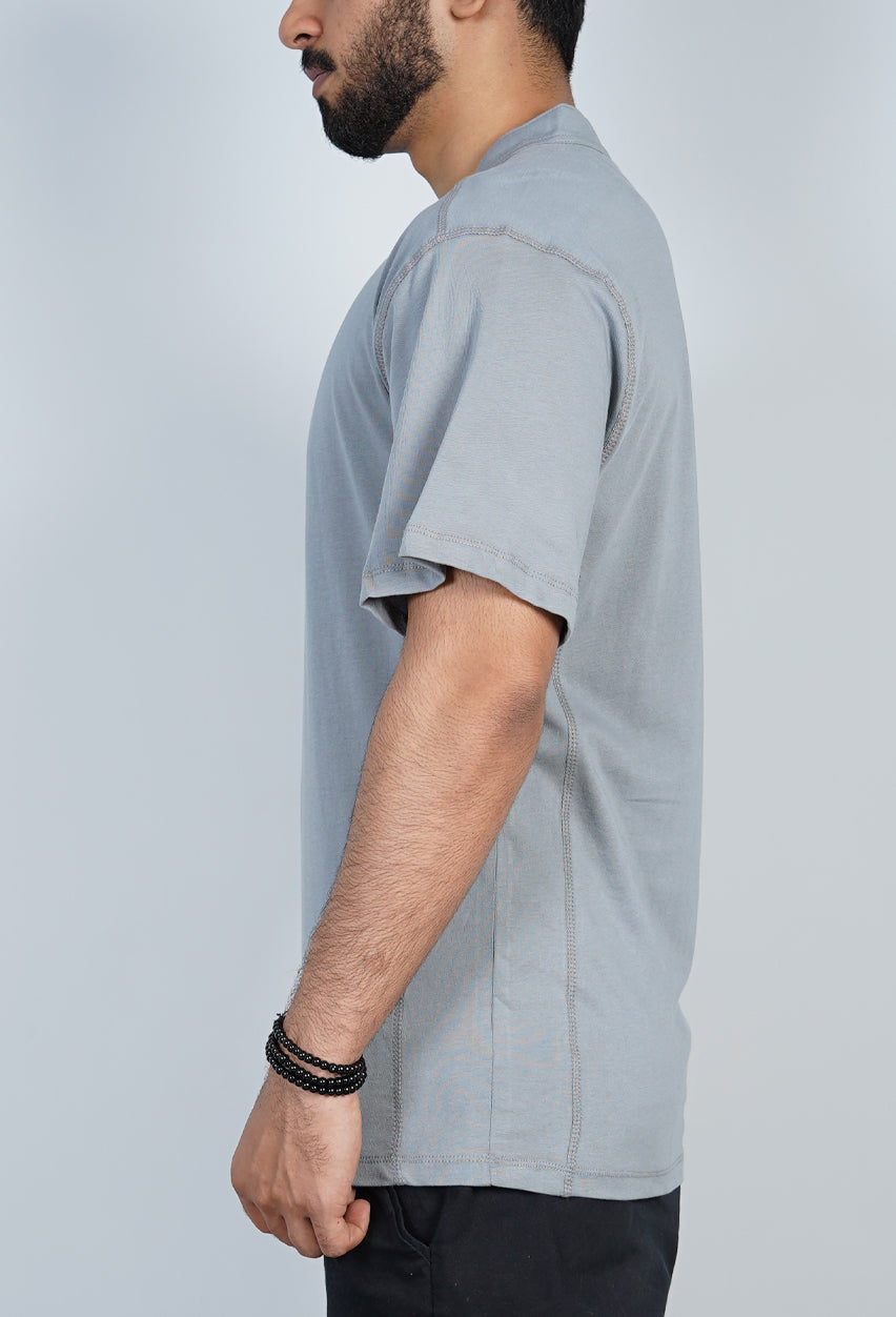 Band Collar Soft Jersey Polo