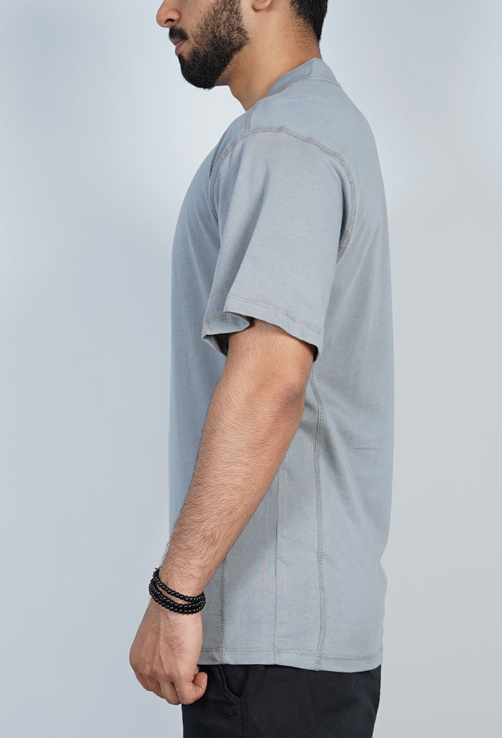 Band Collar Soft Jersey Polo
