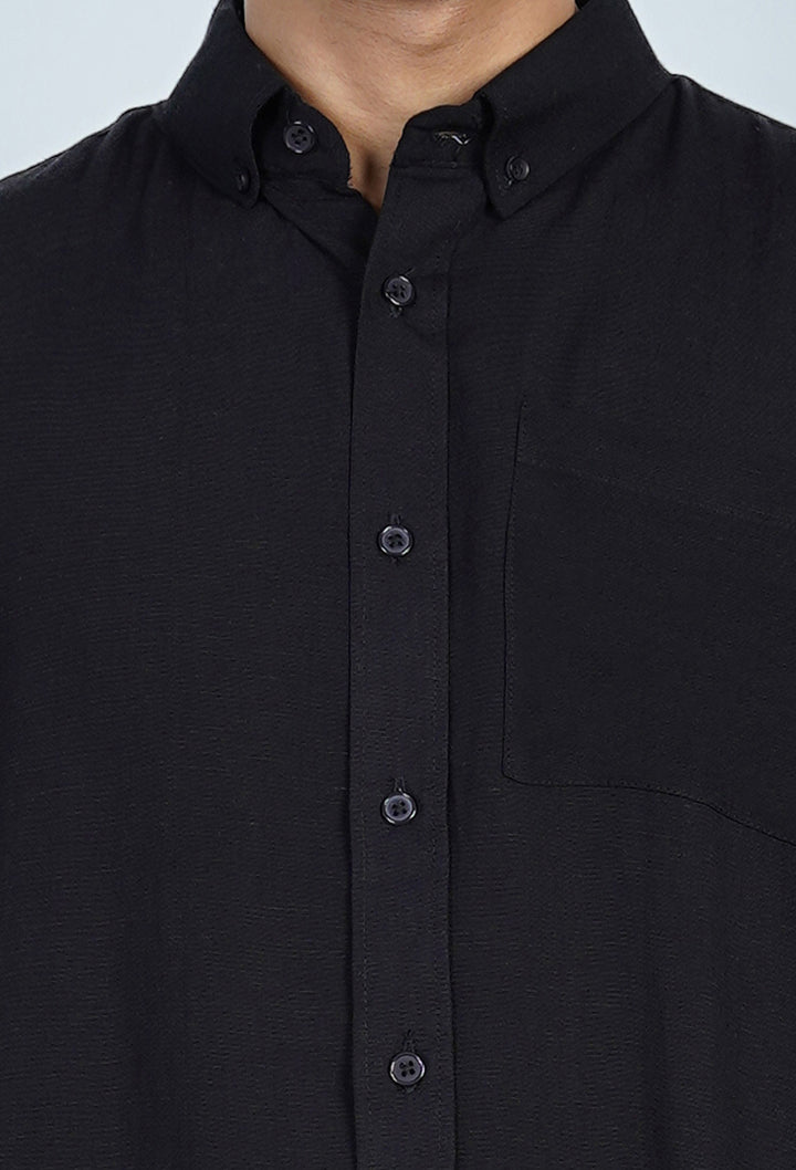 Viscose Blend Button Down Oversize Shirt