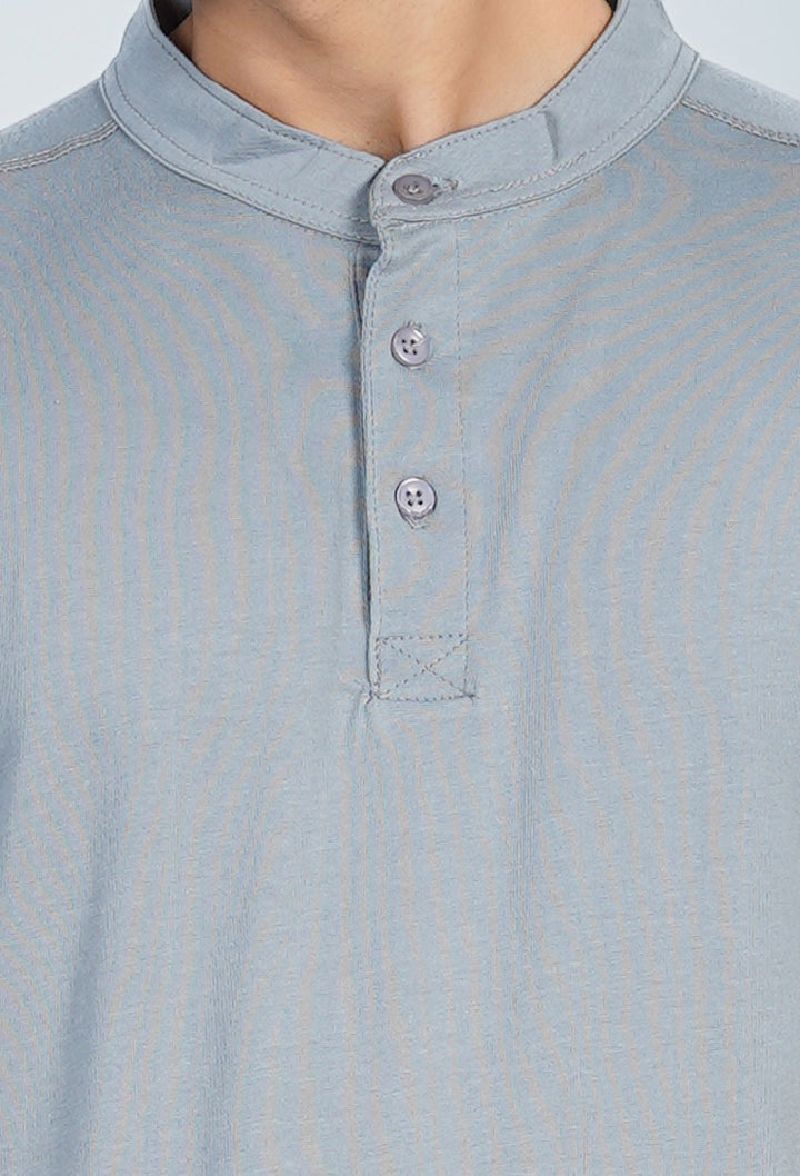 Band Collar Soft Jersey Polo
