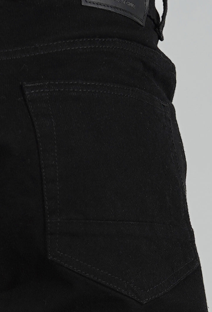 Black Straight Fit Denim Jeans