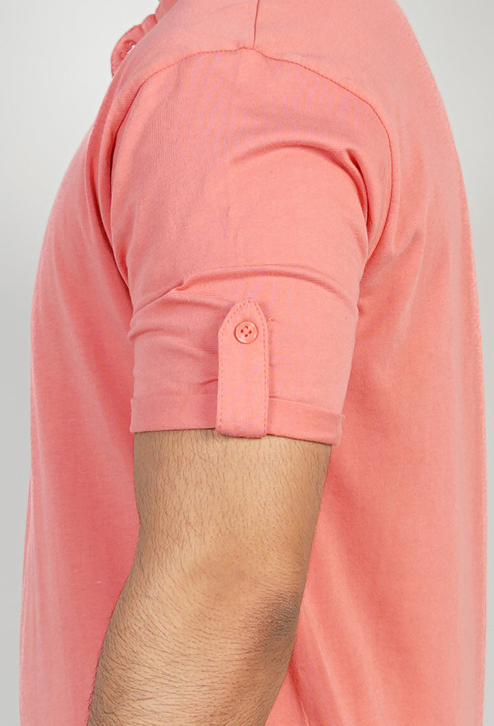 Band Collar Soft Jersey Polo