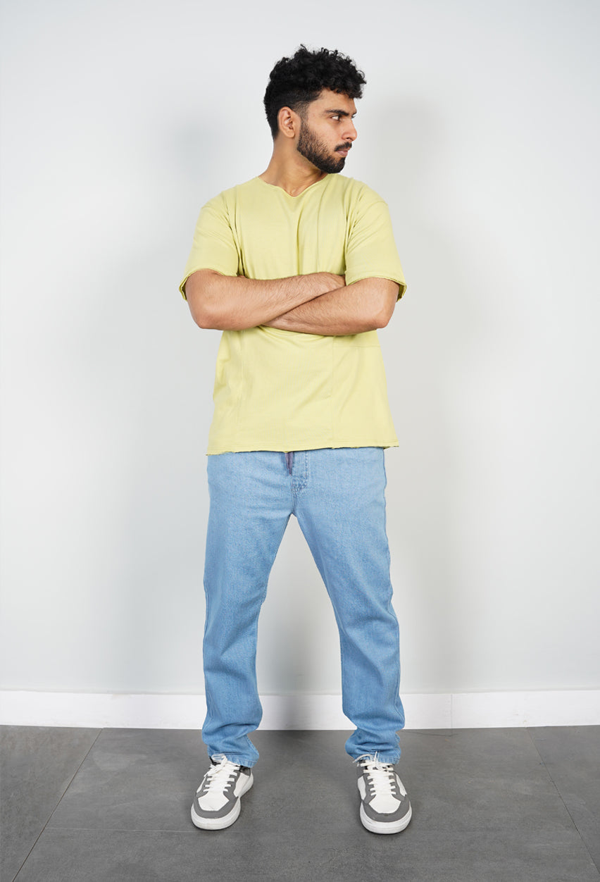Lemon Yellow Minimalist Pocket Tee