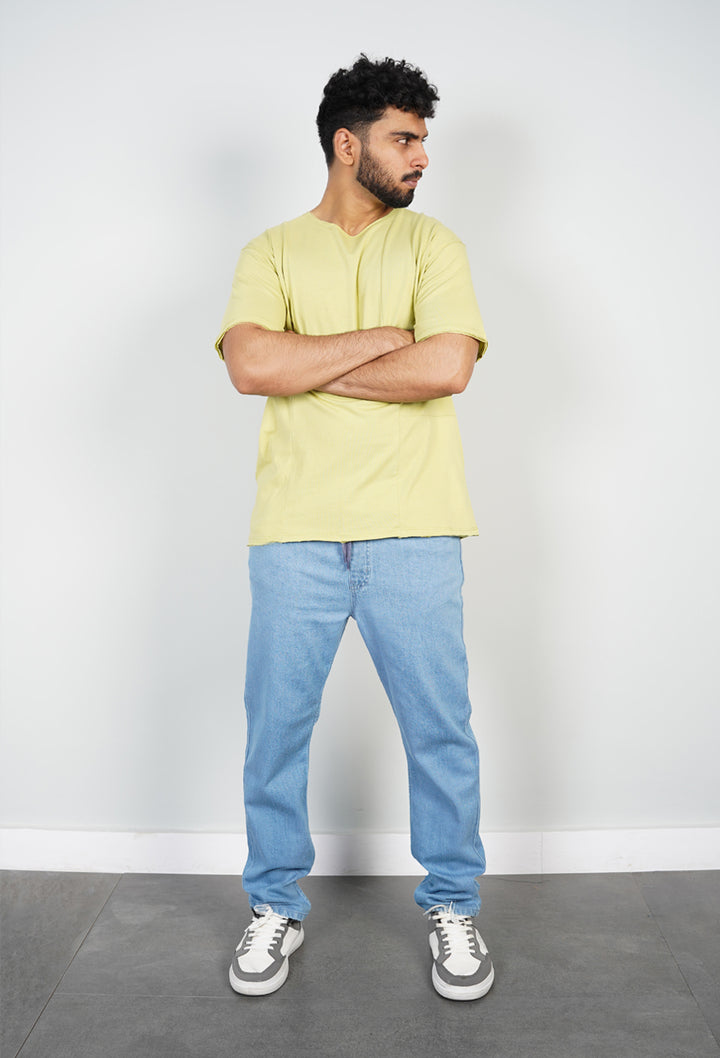 Lemon Yellow Minimalist Pocket Tee