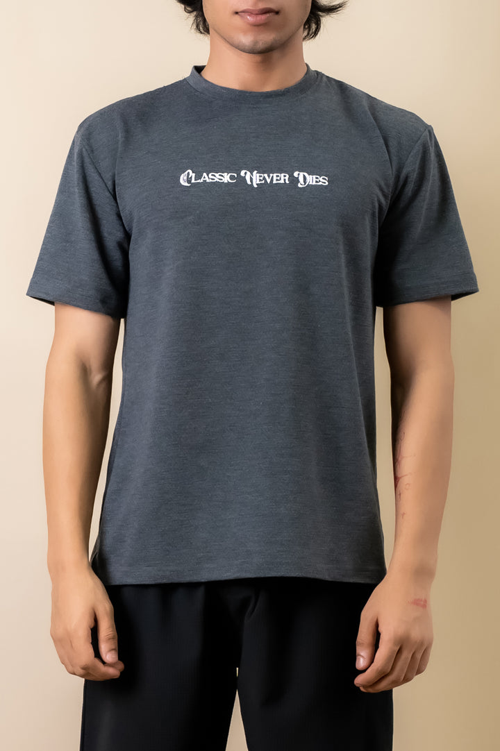 Charcoal Classic Graphic Tee – Relaxed Fit