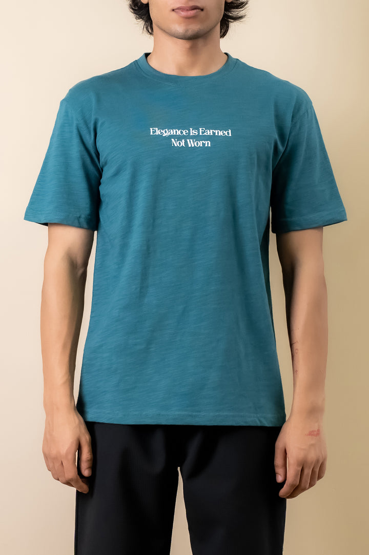 Teal Statement Graphic Tee – Relaxed Fit