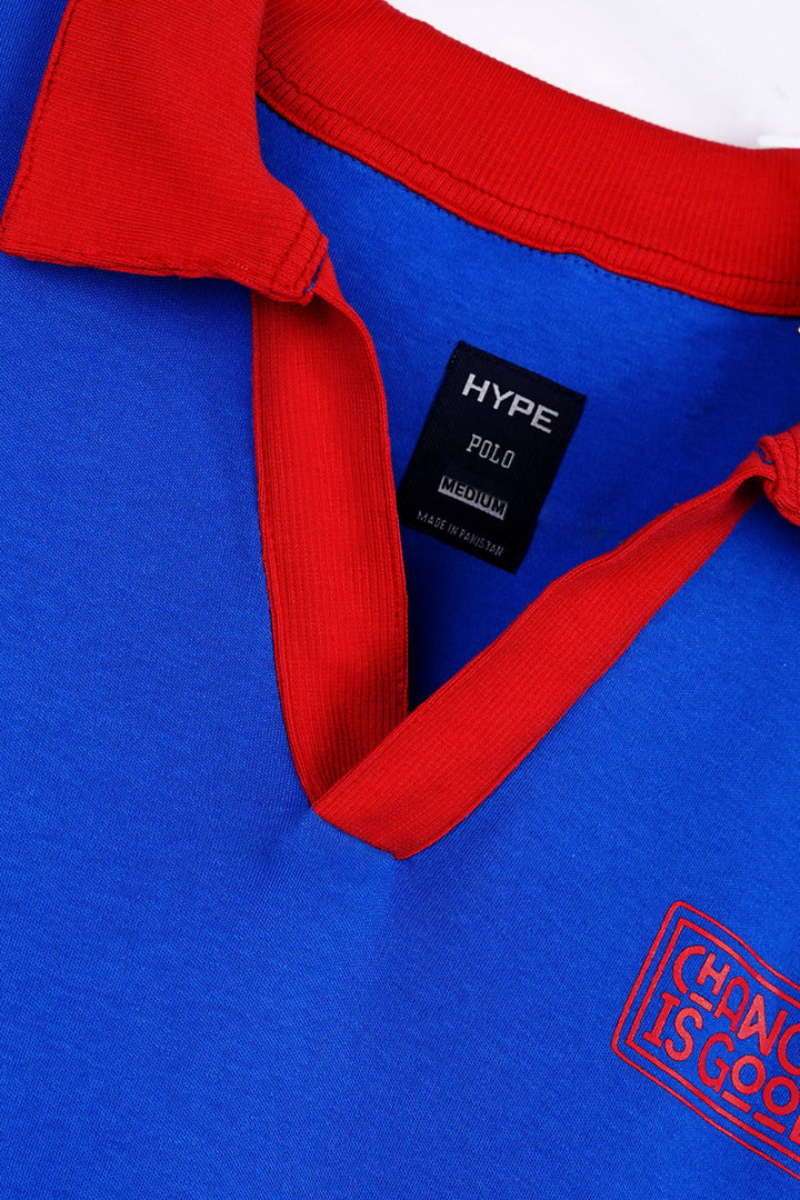 Ribbed Printed Pique Jhonny Collar Polo