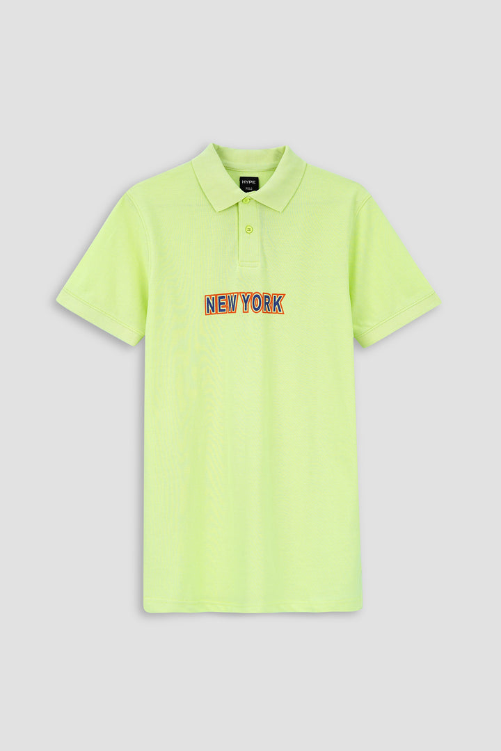 Printed Pique Polo Shirt