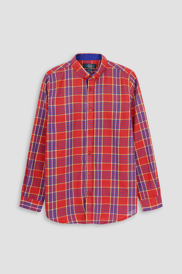 Red Tartan Checked Shirt