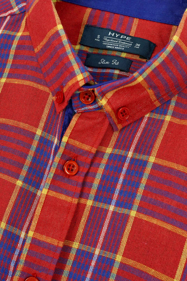 Red Tartan Checked Shirt