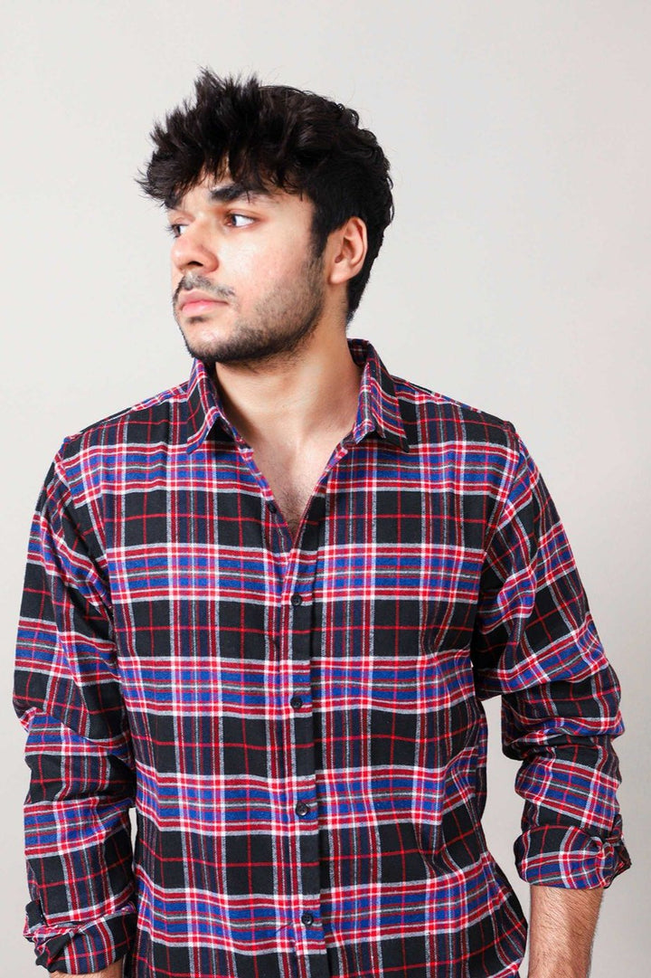 Heavy Cotton Checkered Slim Fit Shirt