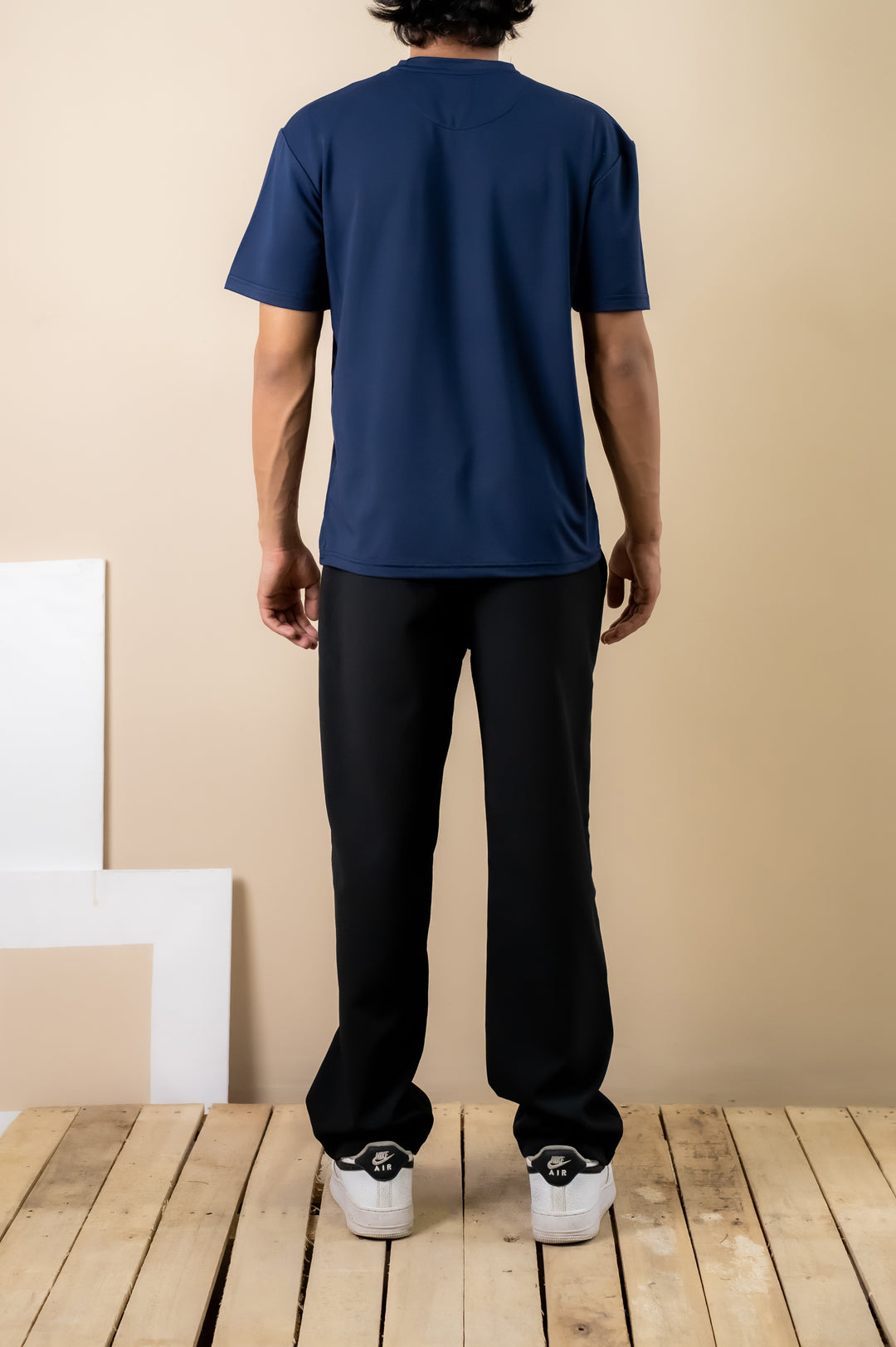 Navy Minimal Quote Tee – Relaxed Fit