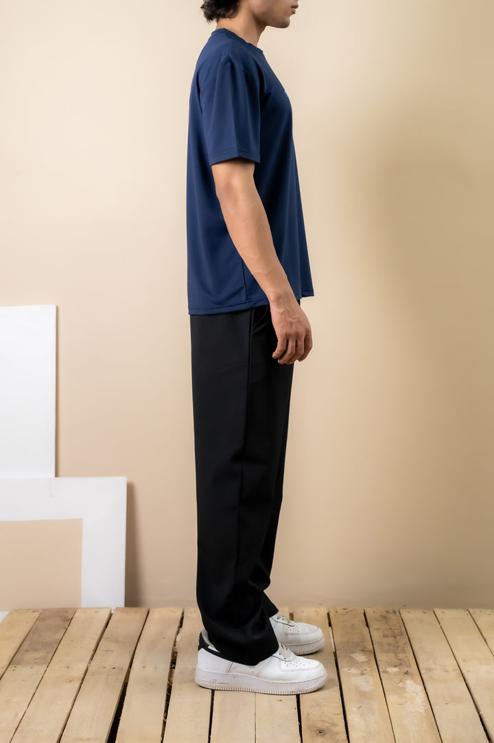 Navy Minimal Quote Tee – Relaxed Fit