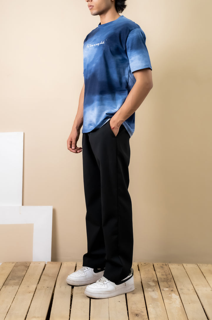 Indigo Wash Graphic Tee – Relaxed Fit