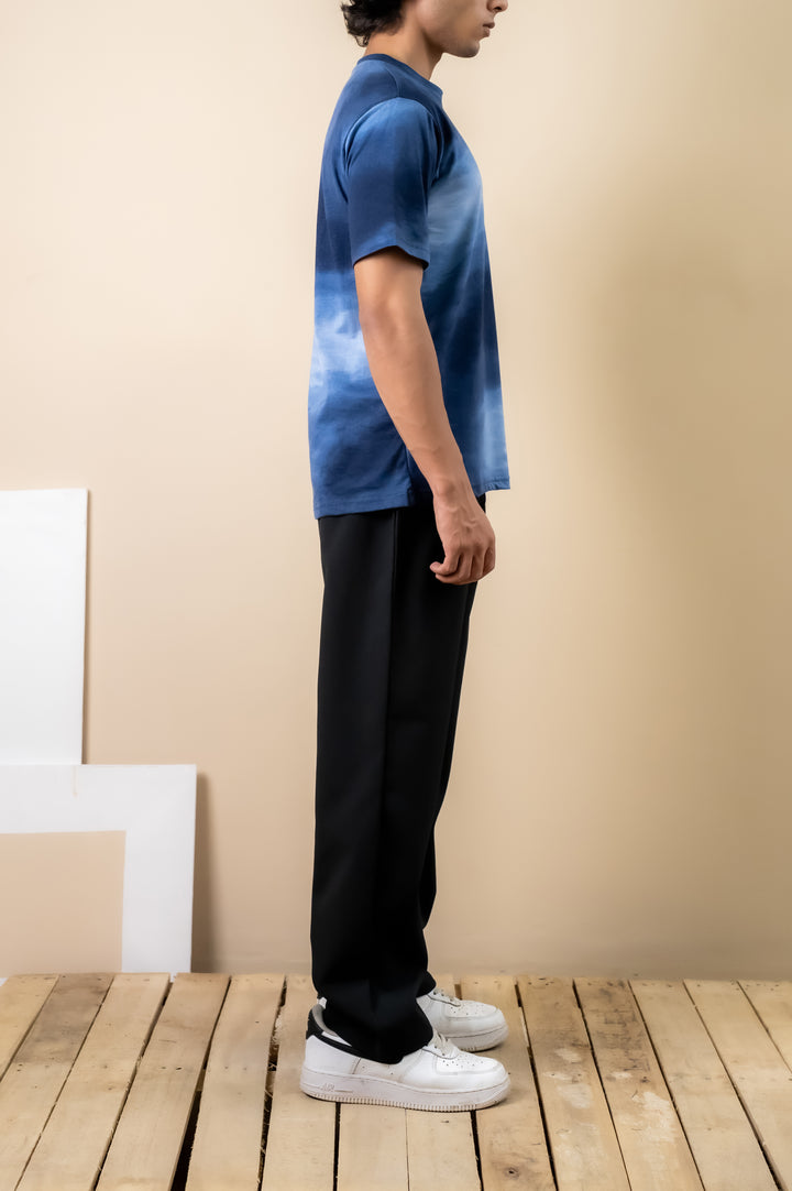 Indigo Wash Graphic Tee – Relaxed Fit