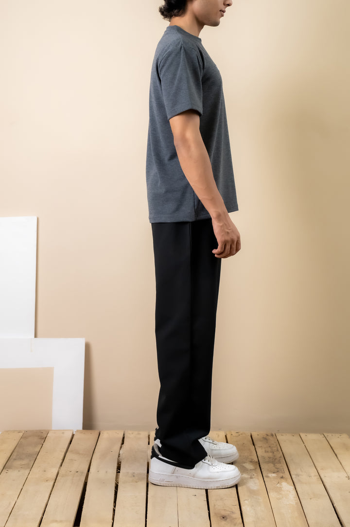 Charcoal Classic Graphic Tee – Relaxed Fit