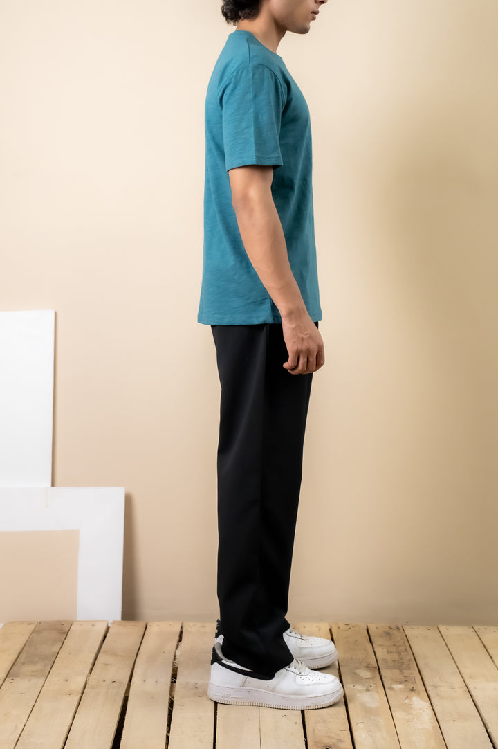 Teal Statement Graphic Tee – Relaxed Fit